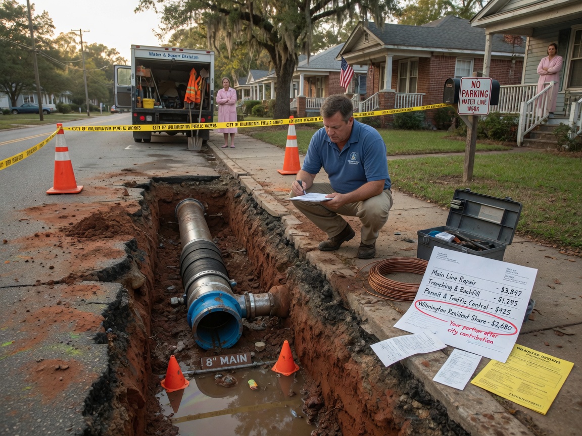 What Wilmington Residents Pay for Main Water Line Repairs